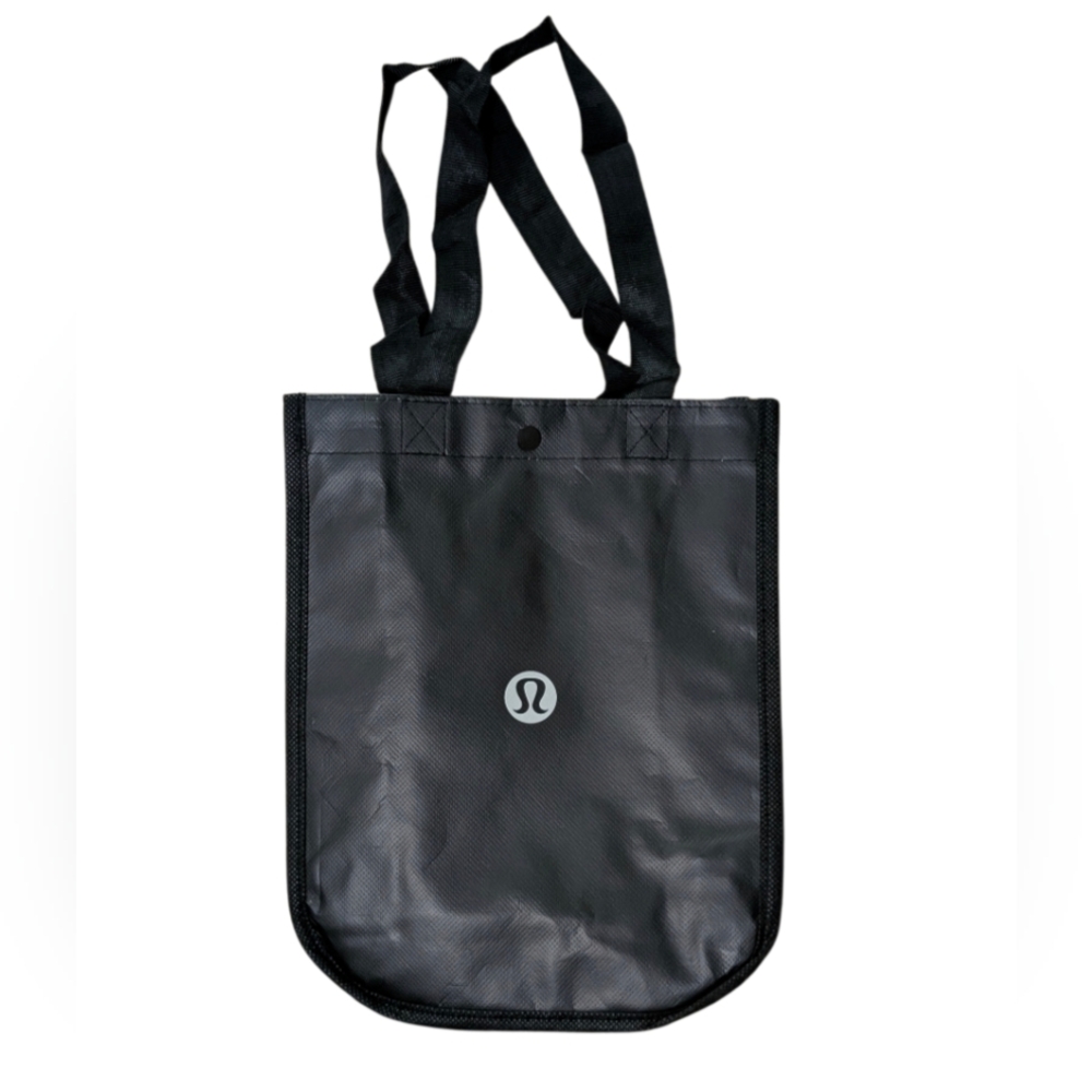 Lululemon Athletica Black Logo Print Tote